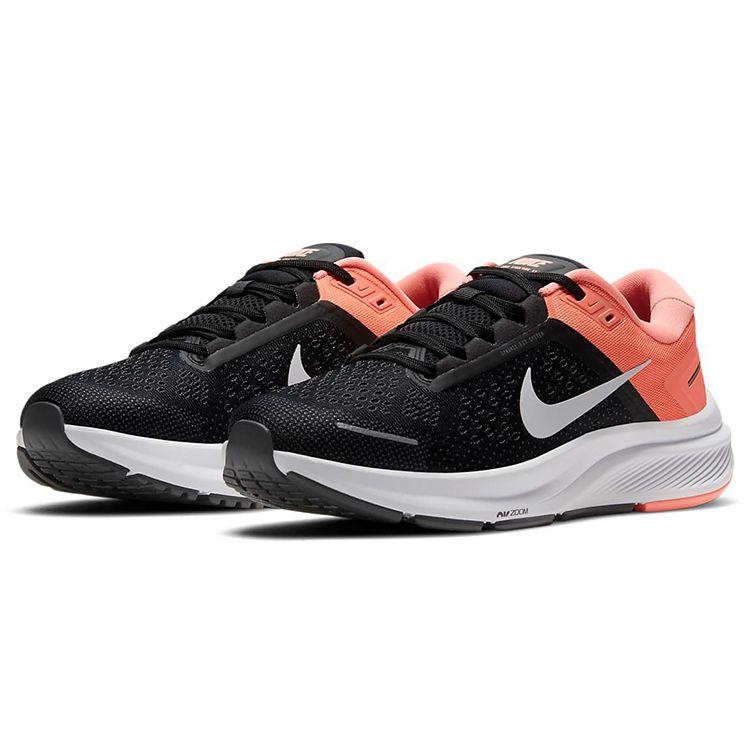 Nike Zoom Structure 23 Fashion Color Block Fabric Shock Absorbing Non-Slip Wear-Resistant Low-Top Running Shoes Women sneaker Pink Black CZ6721-008