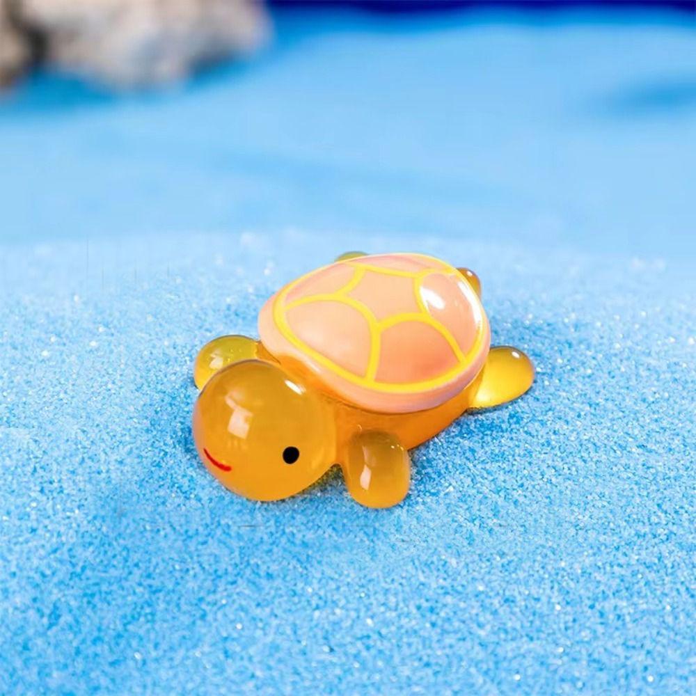 

Giant Aquarium Fish Tank DIY Accessories Luminous Turtle Statue Cute Turtle Ornament оранжевый
