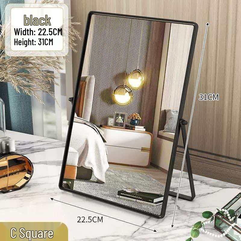 Elegant Rotating Makeup Mirror - Retro Style for Bedroom or Dormitory Dressing Table