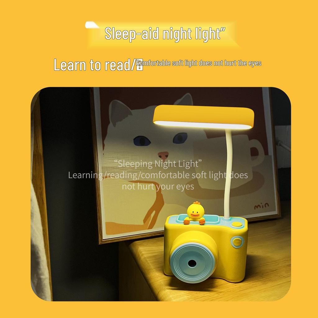 Multifunctional LED Eye-Protection Cartoon Table Lamp with USB Charging