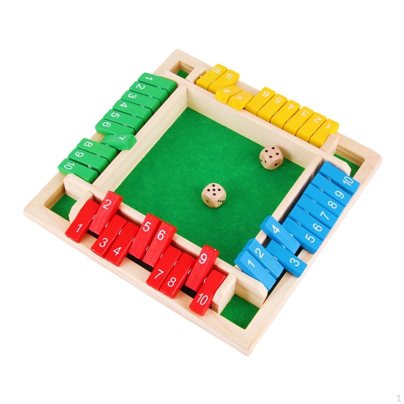 Shut The Box Dice Game Portable Strategy for Gatherings Birthday