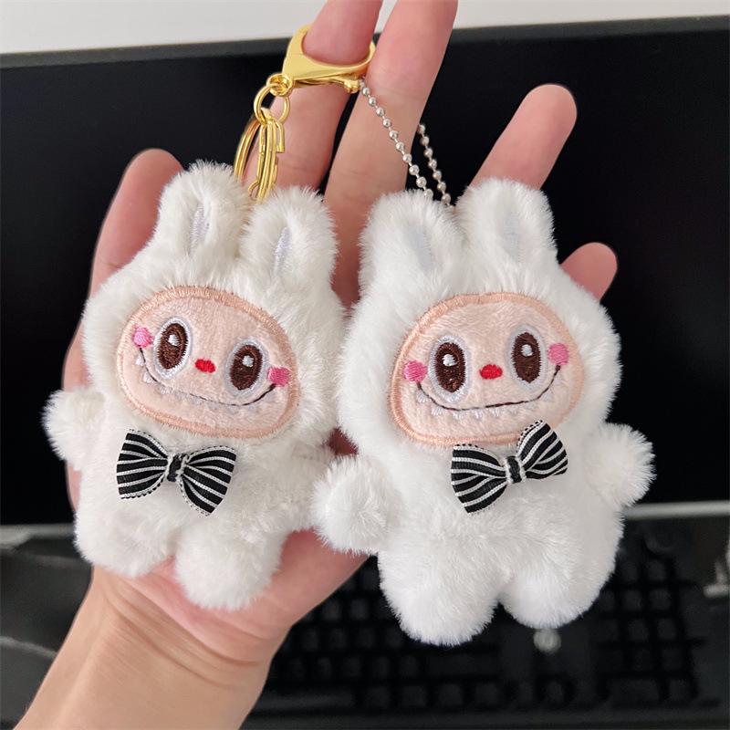 Labubu Little Rabbit Plush Keychain: Cute Cartoon Bag Charm