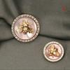 6Pcs Bee Metal Flower Buttons For Women Dress Coat Suit Cardigan Sewing Button