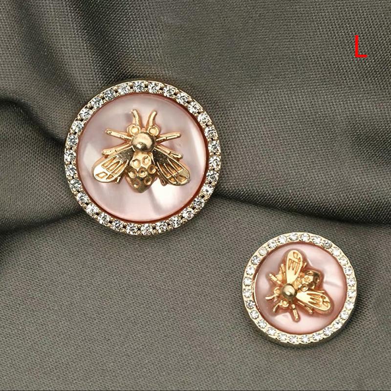 6Pcs Bee Metal Flower Buttons For Women Dress Coat Suit Cardigan Sewing Button
