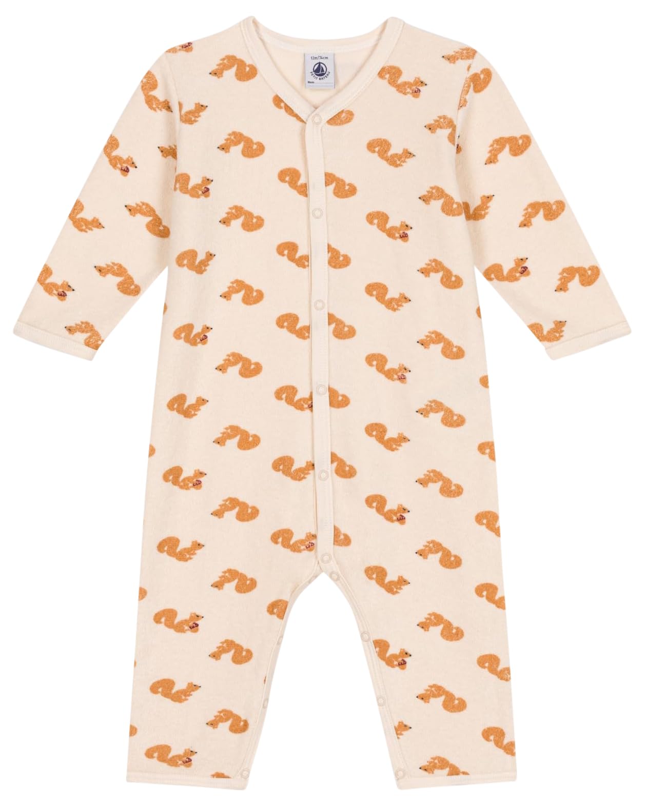 

Footless Romper A0B5H Milky 3 months 60cm [Petit Bateau] White/Multicolor