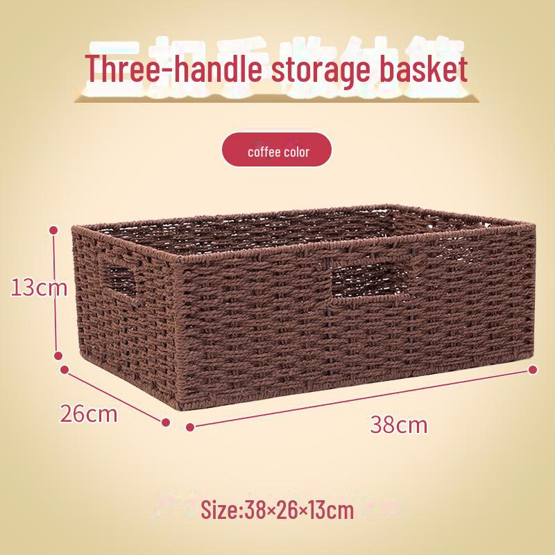 

Плетеная настольная корзина для хранения игрушек и закусок