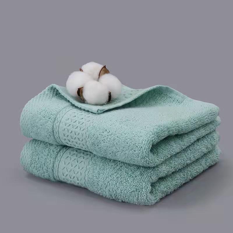 Towel cotton grid satin file household pure cotton plain face towel combed long-staple cotton towel supply