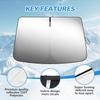Front Windshield Sunshade Compatible With GMC (-2024) Sierra 1500 2500 3500 SLT, AT4, Denali Pickup Accessories - 210T Double Layer Foldable Front