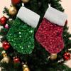 Hanging Christmas Tree Ornaments Plush Christmas Decoration Red Sequins Christmas Stocking  Holiday