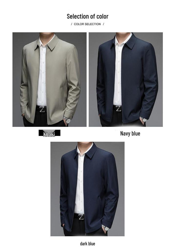 2024 Spring Men's Executive Lapel Jacket - Business Casual Mid-Age Style