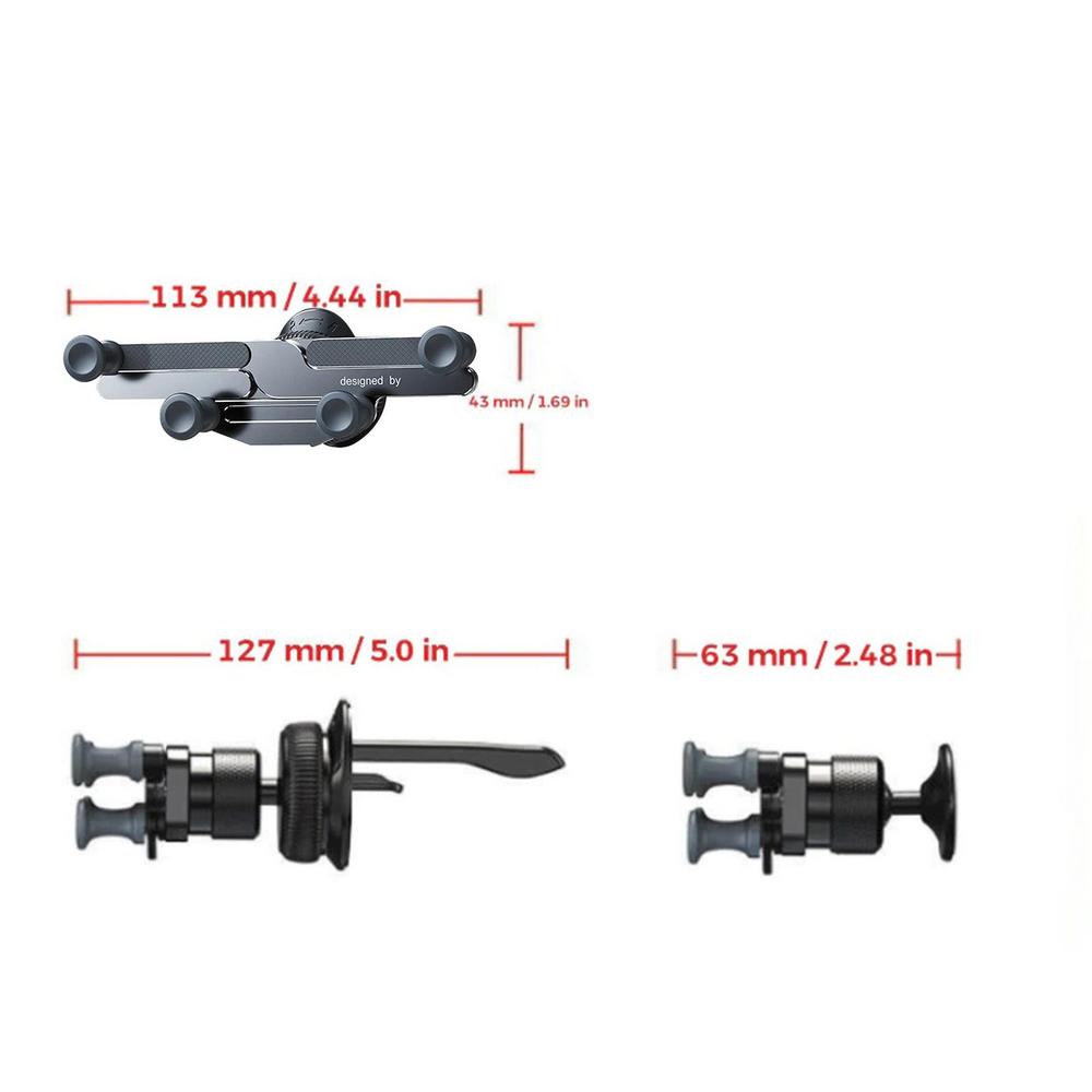 Invisible Rotatable Air Vent Mount Adjustable Invisible Holder Air Vent Mount Rotatable Mobile Phone Holder 360 Degree Rotation