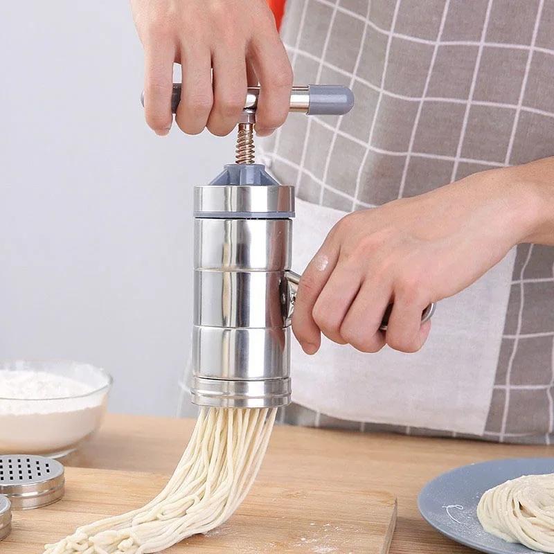 1 Pcs Stainless Steel Household Manual Pasta Machine Kitchen Tools Noodle Pressing Machine Multifu Manual Noodles Makers New