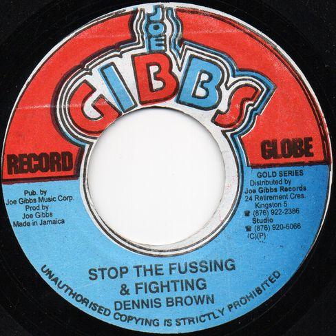 

7inch Record DENNIS BROWN THE PROFESSIONALS Stop The Fussing Fighting Time NONE Joe Gibbs Recor Jamaica Reggae Ska Dub Used