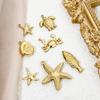 2 PCs 304 Stainless Steel Ocean Jewelry Charms For DIY Jewerly Making Gold Color Tortoise Animal Star Fish Crab Necklace Finding