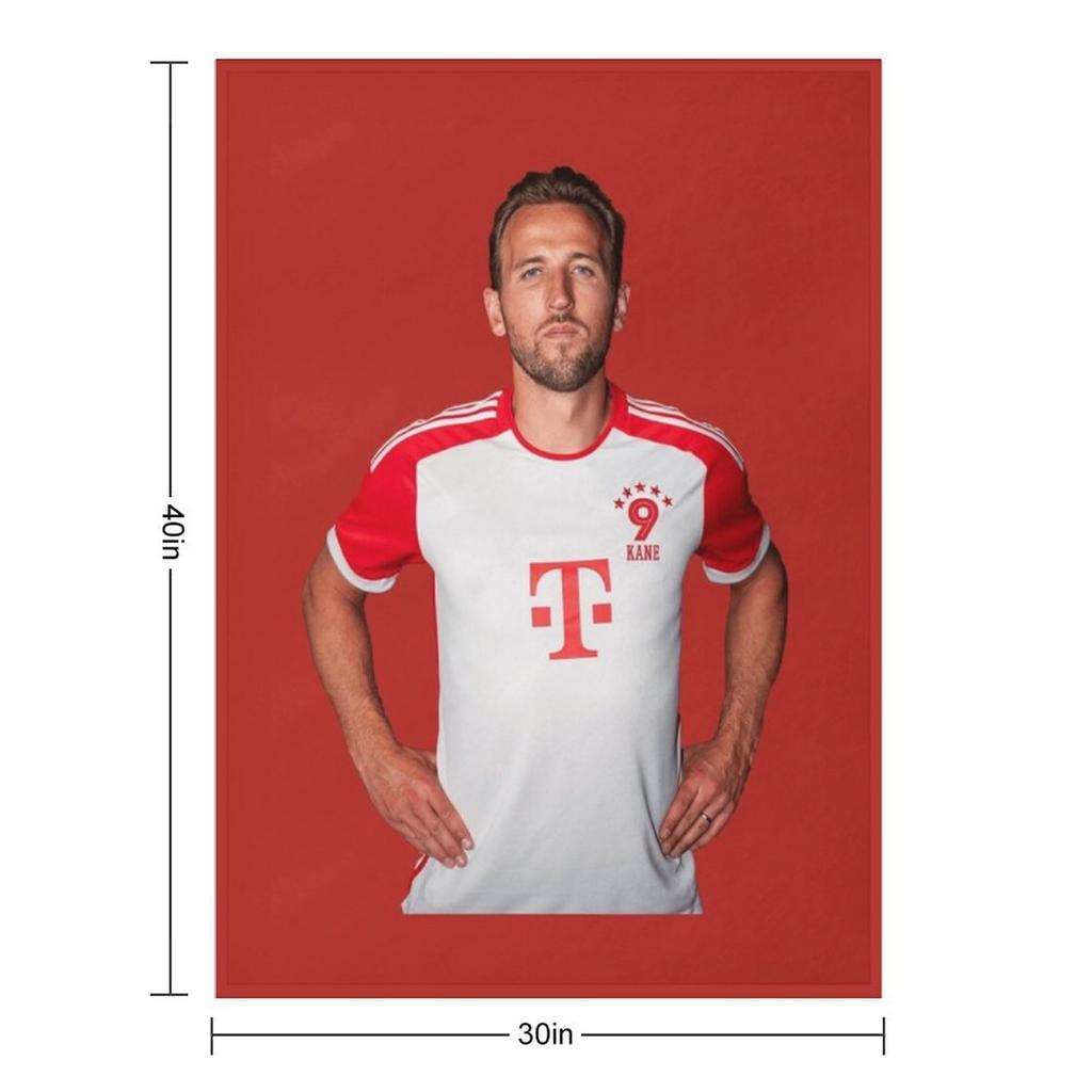 Harry Kane 9 Bayern Přehozová deka Roztomilá teplá zimní Luxusní Designová Dekorační Pohovkovádeka