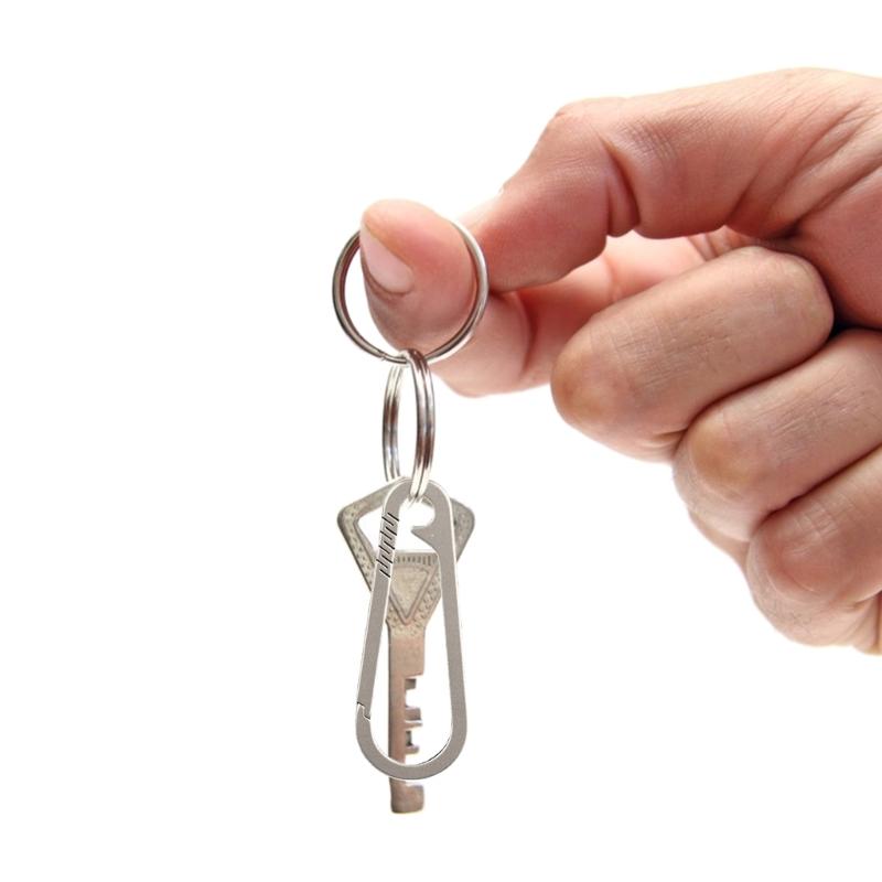 Spring Snap Hook Keychain Clip Titanium Alloy Outdoor Carabiner Tool for Camping