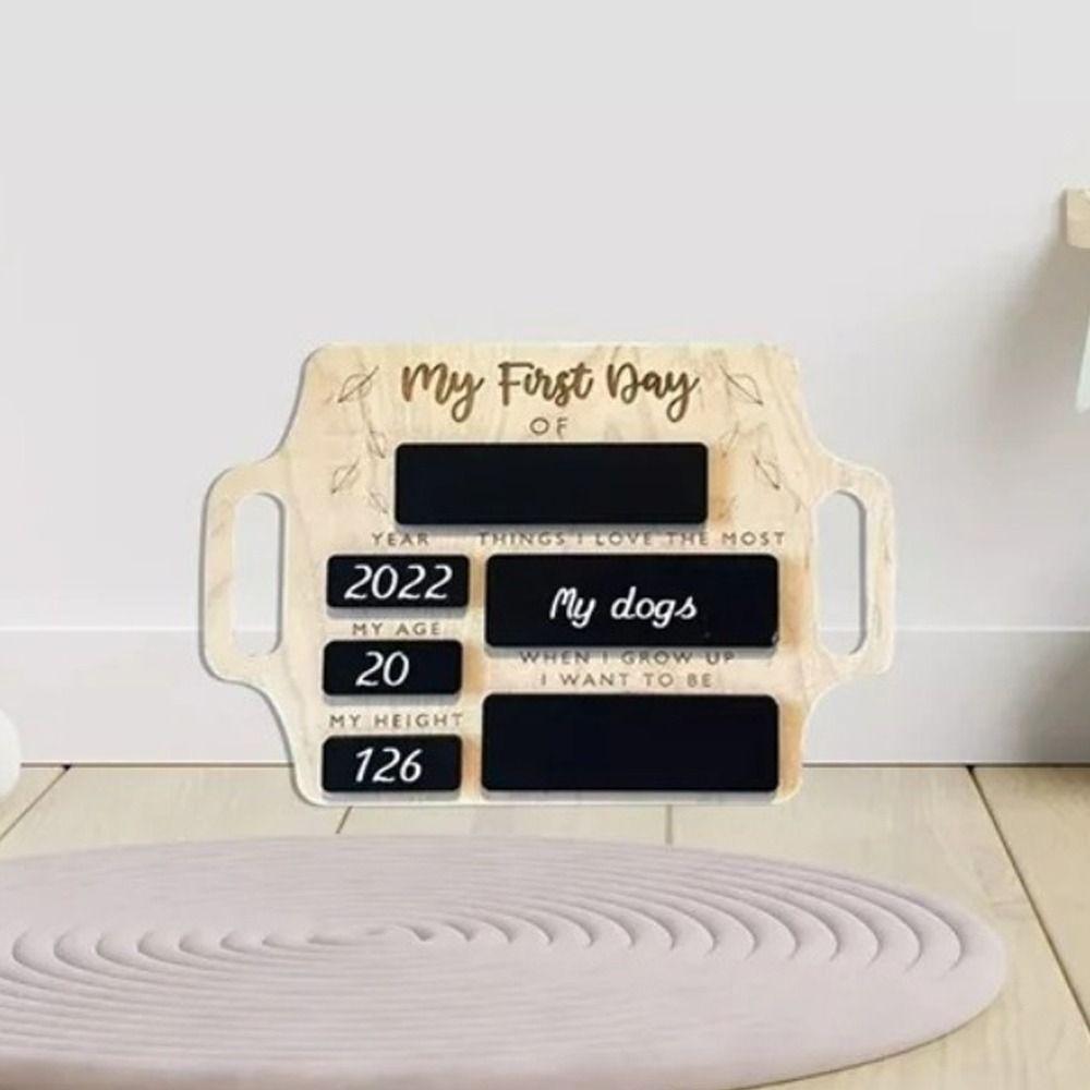 

Portable First Day of School Sign Reusable Message Signs Memory Photo Board Starting School 29cm