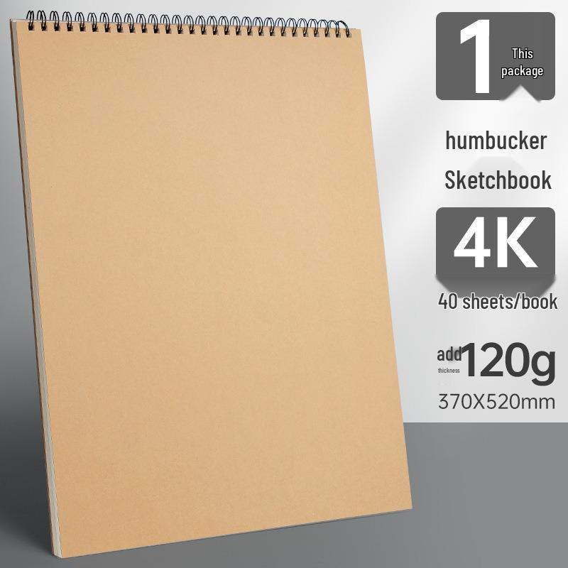 Coil-Bound Hardcover Sketchbook – Multiple Sizes: A3, A4, A5, 4K, 8K, 16K, 32K for Art and Drawing