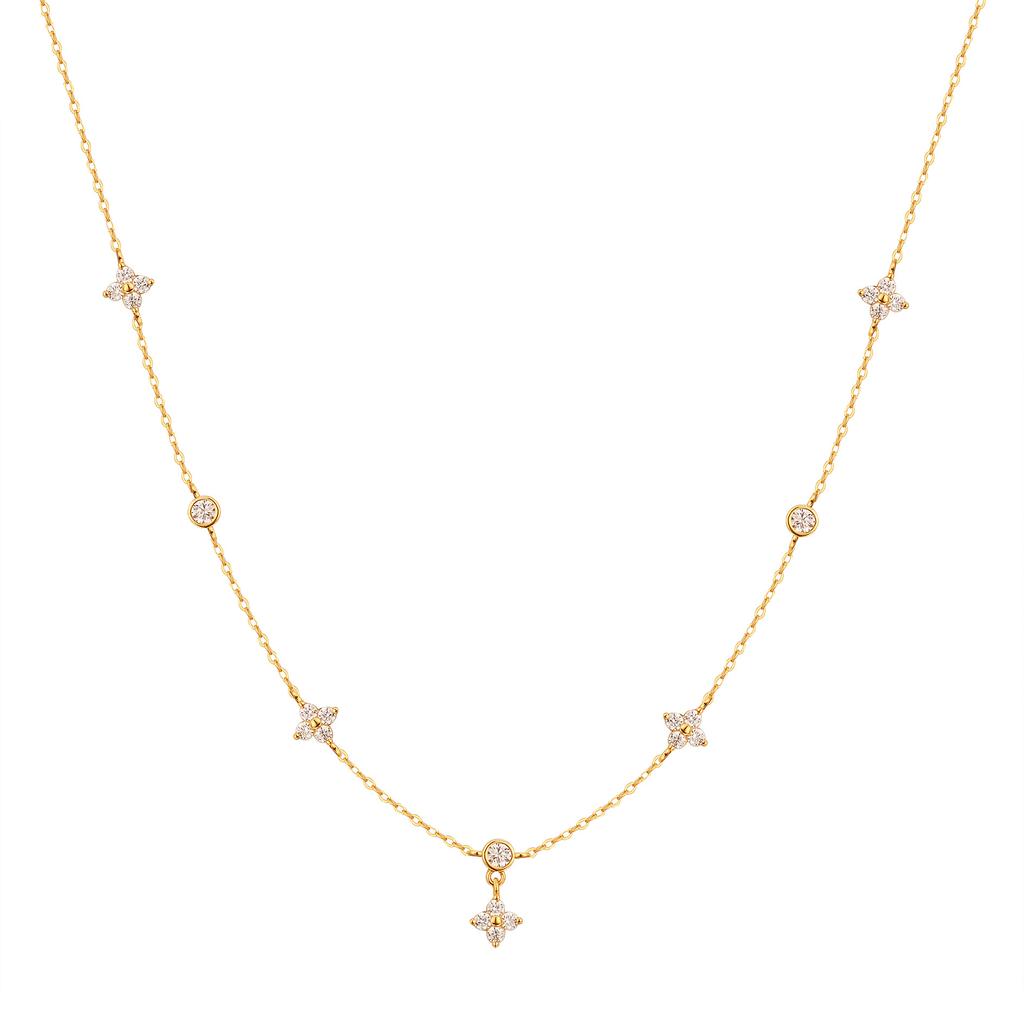 Fashion Trend Four-Leaf Clover Necklace Women's High-Grade Luxury Collarbone Chain