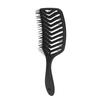 3pcs Hair Comb Set Easy Detangling Hollow Out Comb Wide Teeth Comb Hair Washing Brush Black