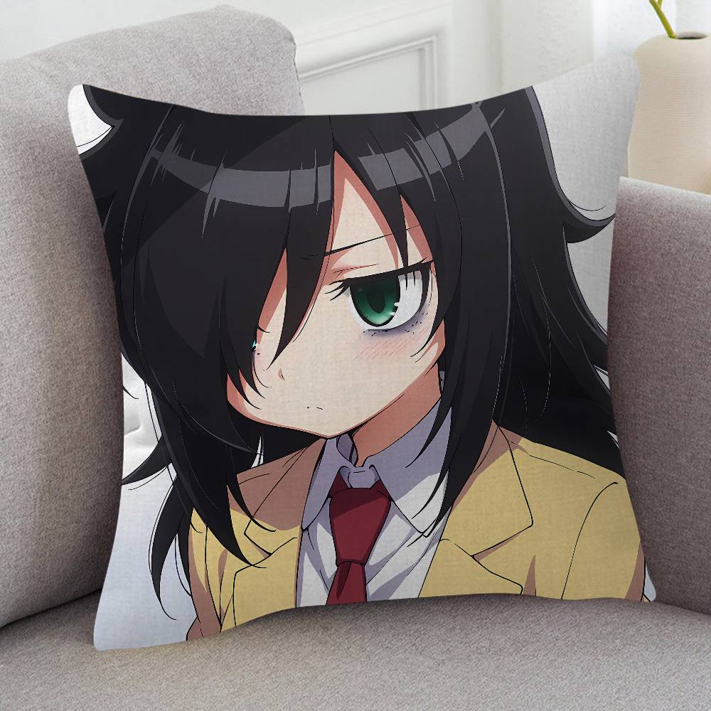 Anime Watamote Game For Cartoon Print Peripheral Pillow Case Cushion Cover Home Decor Birthday Gift Pillowcover