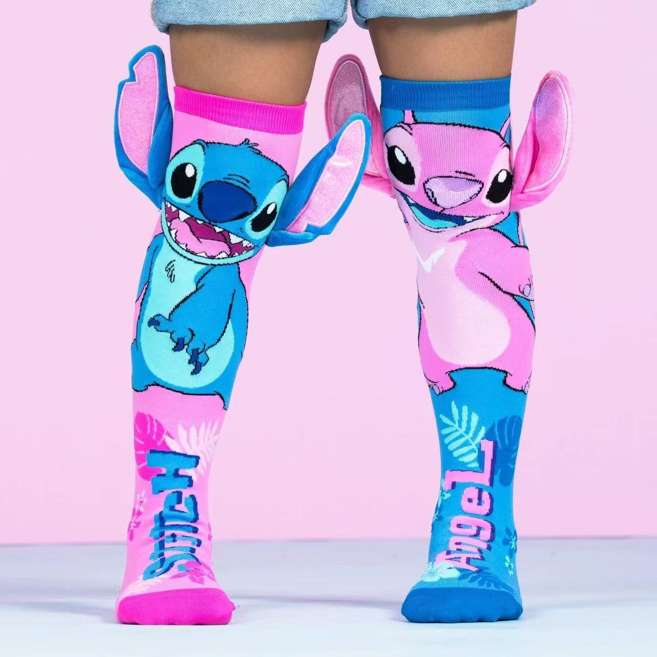 Disney Stitch Kinder Süße Accessoires Socken Personalisierte Cartoon Socken One Size blue