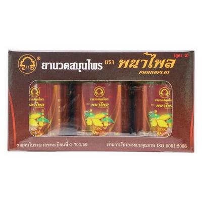 PHANAPLAI Kräuterbalsam, Massagebalsam, Kräuteröl, Formel 2, 50 g. x 3 Stück – Hergestellt in Thailand