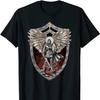 Saint Michael the Archangel Prayer Catholic Traditional T Shirt New 100% Cotton Short Sleeve O-Neck T-shirt Casual Mens Top