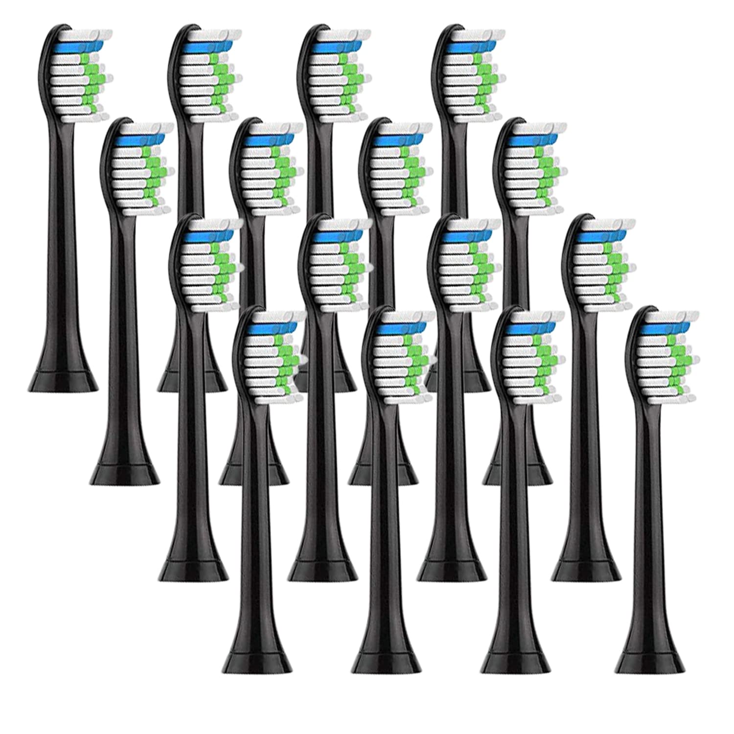 

Сменные насадки для электрических зубных щеток Philips Sonicare 4 упаковки по 16 штук черные (HX6064), кисти, чёрный