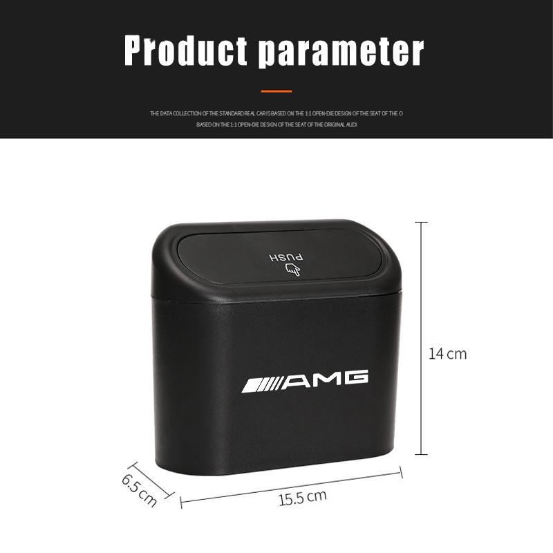 Hanging Car Trash Can Vehicle Garbage Dust Case Storage Box For Mercedes Benz AMG CLA GLA W203 W210 W211 W213 W204 Accessories QN1