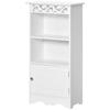 Podlahová skříňka a skříňka 2 police dveře v bílé MDF Koupelna MDF 40Š x 23H x 80V cm Bílá