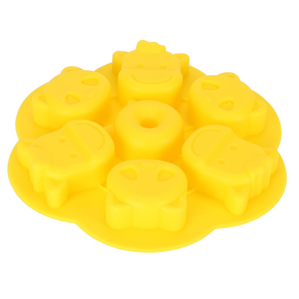 Gelbe Silikon-Cartoonform DIY Handgemachte Kuchen Schokolade Keksform zum Backen Küche