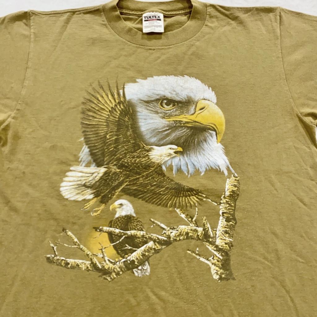 Vintage 90s AMERICAN BALD EAGLE NATURE T-Shirt LARGE Soft Animal Bird