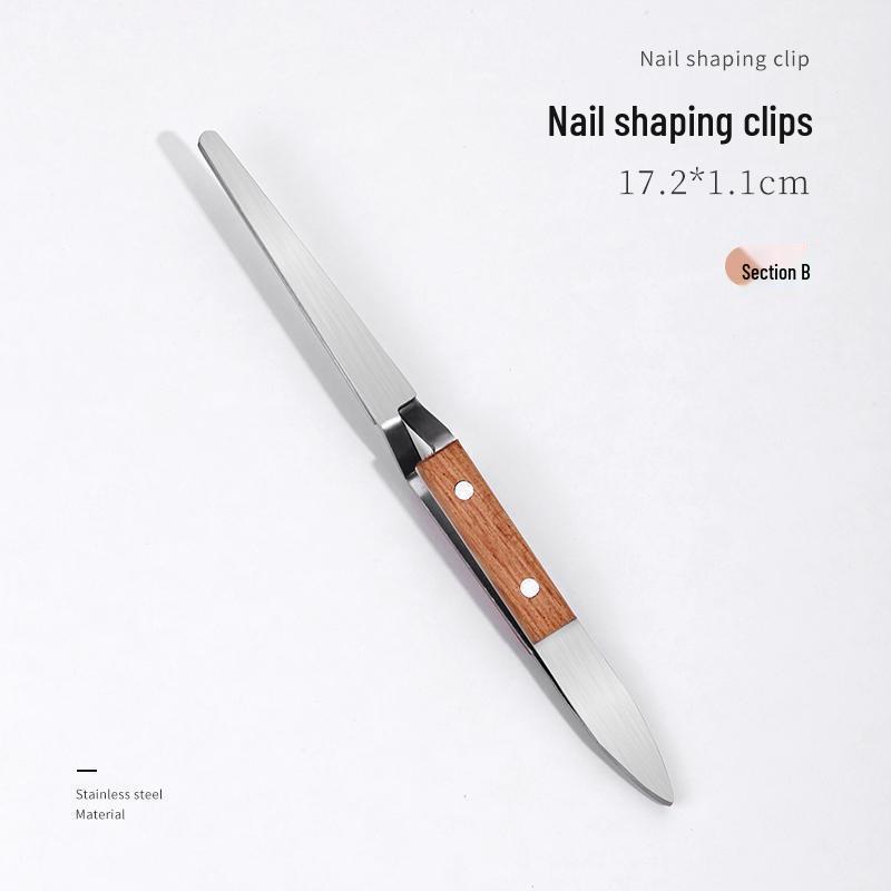 

Деревянная ручка, клипсы для формирования наращенных ногтей