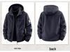 Men's Thick Fleece-Lined Workwear Jacket with Detachable Hood - Trendy Casual Style 23011R