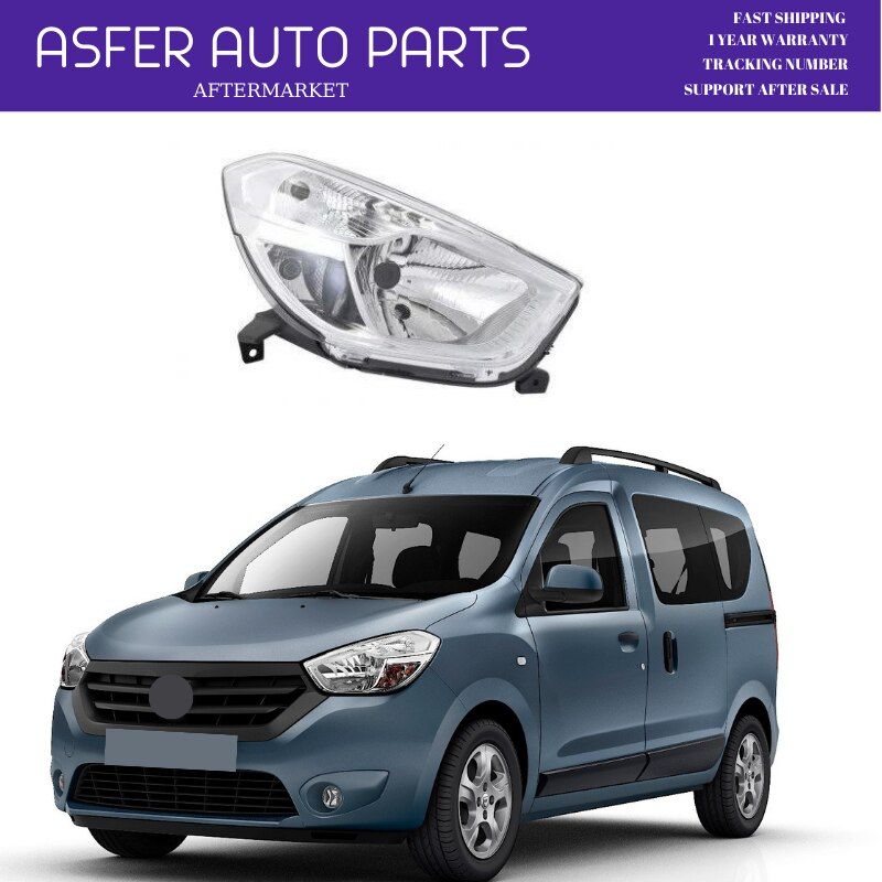 Headlight, left and right, set of 2 items for Renault Dacia Dokker Lodgy after 2011 OEM 260603007R 260109545R