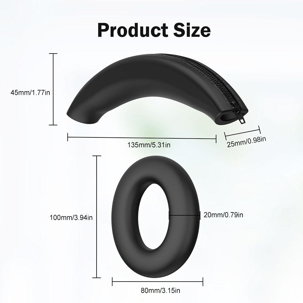 Replacement Earpads for Sony ULT WEAR WH-ULT900N/WH-1000XM3/XM4 Silicone Soft Ear Pads Cushion Cover Ear Pads Headbeam Cover