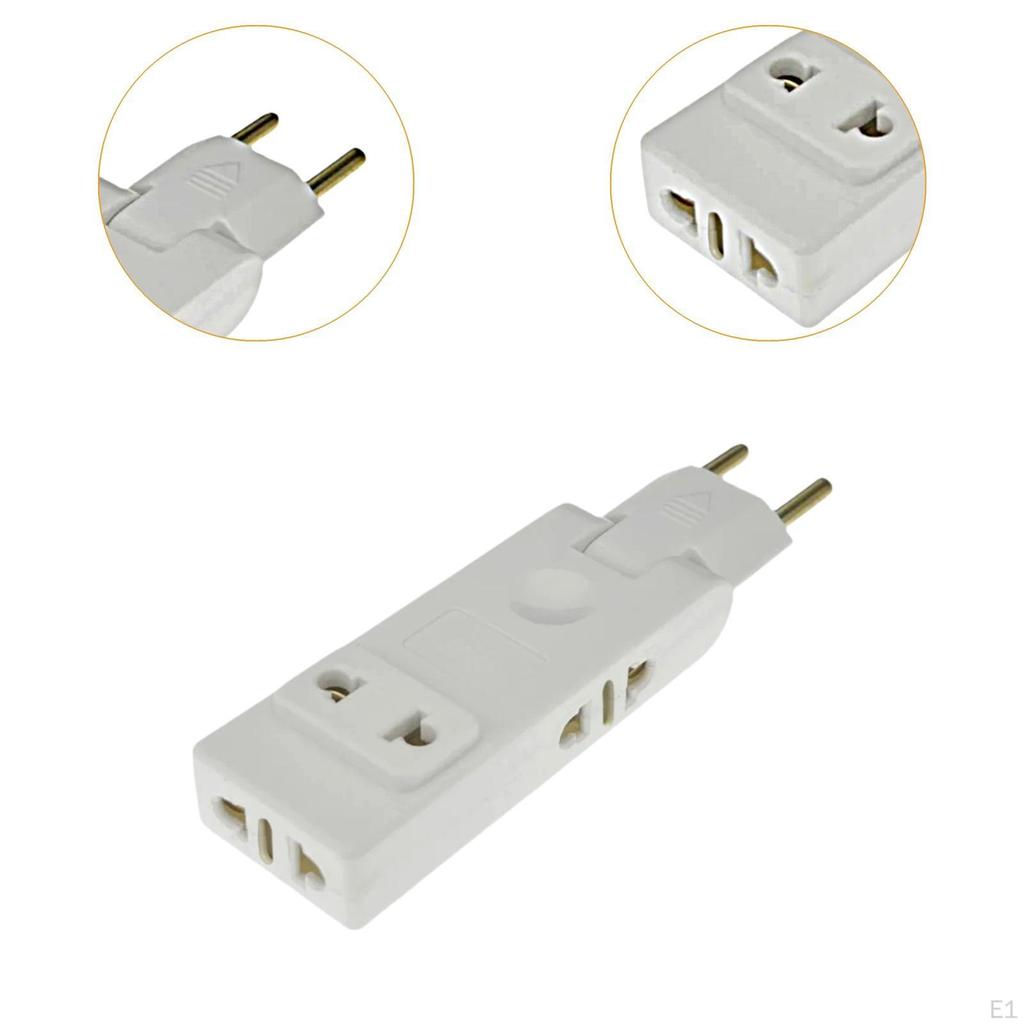 to US Plug Adapter Accessory Converter Socket for Home Living Room Office White