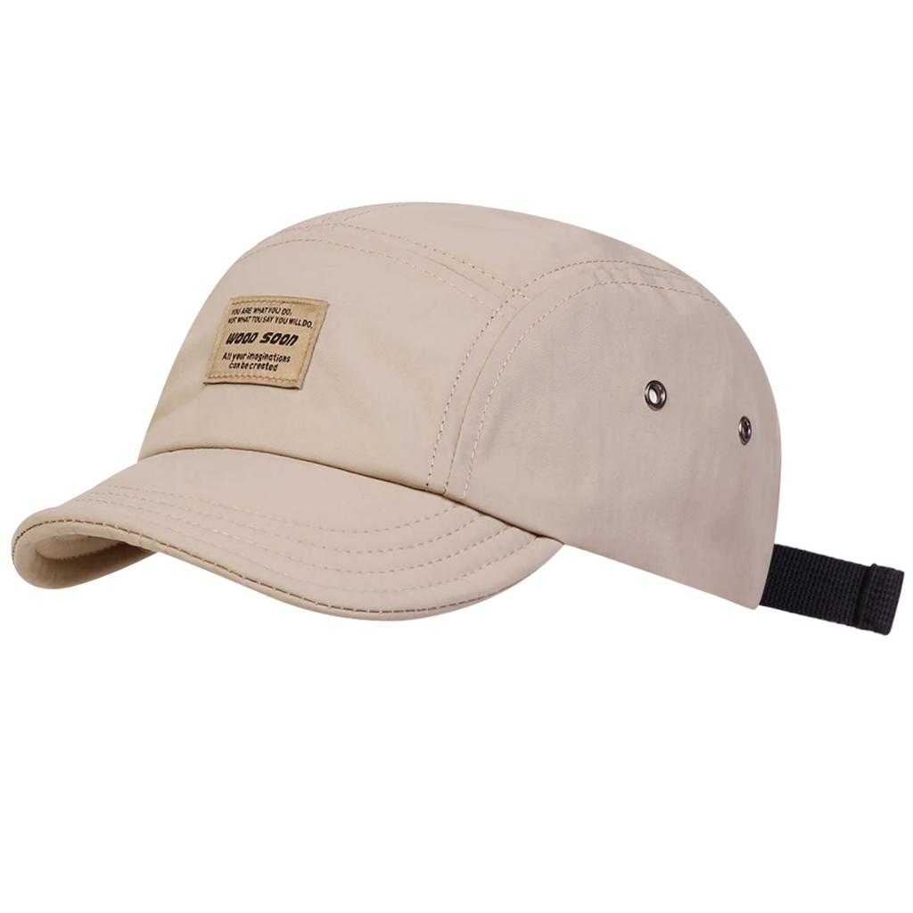 Unisex Solid Color Leather Label Baseball Caps Quick Drying Hat Outdoor Adjustable Spring and Autumn Casual Sunscreen Hat