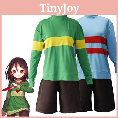 Frisk Chara Undertale Cosplay T-Shirt Sweatshirt Shorts Hose Kostüm Outfits