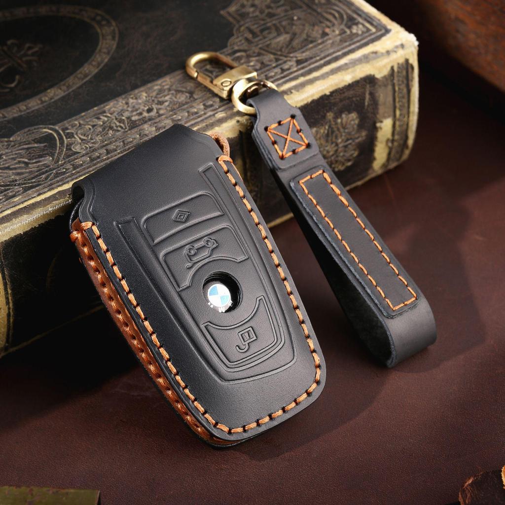 High-End Leather Key Cover for BMW 3/5 Series & X1/X3/X5