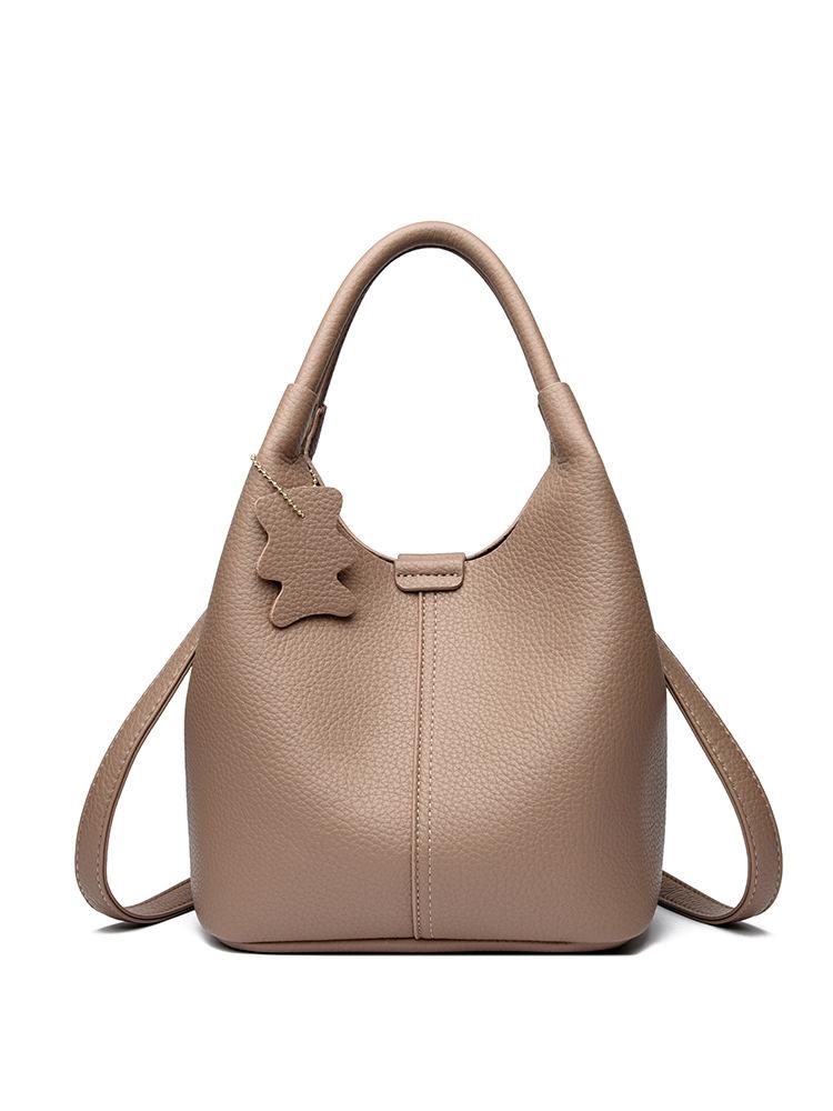 

New women s bag 2025 fashion handbag, high-end sense versatile large-capacity vegetable basket bag, soft leather shoulder oblique span bag хакі
