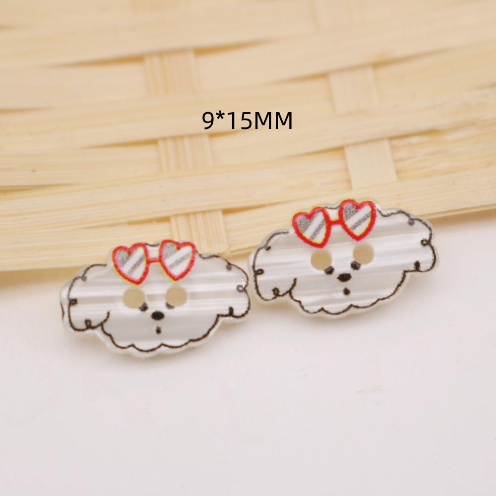 58 Styles of Cute Pink and Black & White Cat Cartoon Buttons for Children's Sweaters and Cardigans