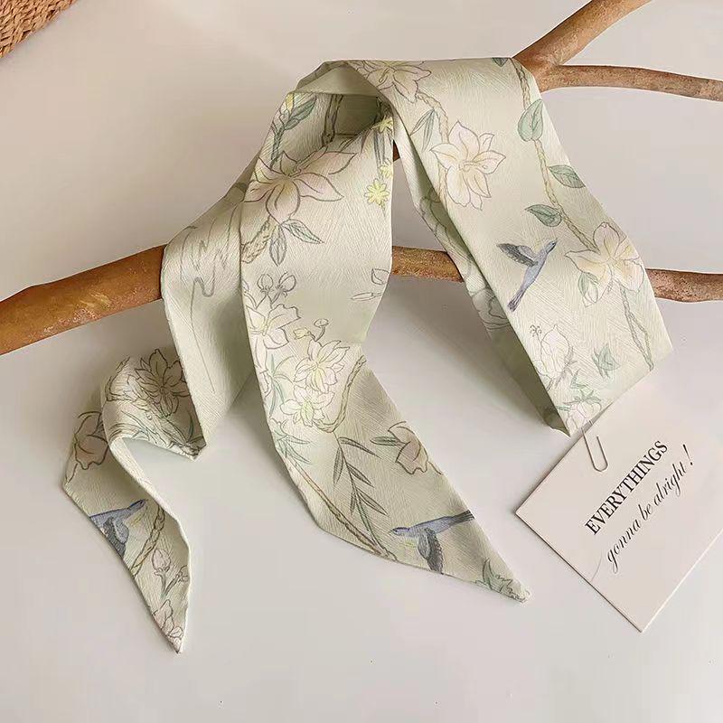 

Ретро китайская повязка на голову и шелковый шарф-лента: Элегантный декор для сумок и волос в виде скачек