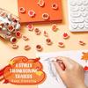 Yexiya Fall Mini Erasers for Bulk Apple Erasers Novelty Thanksgiving Pumpkin Maple Leaf Party Favor Stationery Cute Fun for Autumn Rewards(60 Pcs)