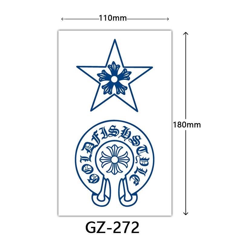 Herbal Semi-Permanent Tattoo Sticker, Semi-Permanent Tattoo Sticker, Anti-Rub, Anti-Sweat Tattoo