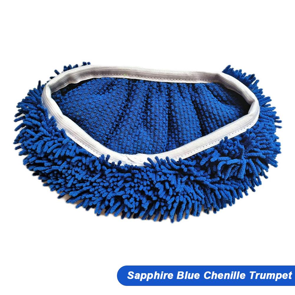 Verdicktes elastisches Band Flachmopp-Pads Korallenfleece/Mikrofaser/Chenille Ersatz Rotierender Kehrmopp Waschbares Feuchtwischtuch zur Bodenreinigung