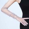 Long Fashion Women Sheer Tulle Full Finger Lace Mitten Women Gloves Thin Gloves Five Fingers Mitts