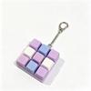 Cute Pastel Keyboard Fidget Keychain Clickable Buttons Fun Stress Relief Toy Ideal Holiday Gift for Kids Adults Office Staff