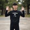 Nike Hoodie X MLB Collaboration New York Yankees Letter Logo Print Pullover Long Sleeve Kids Hoodies Black 3Z3B7SBGY-NYY